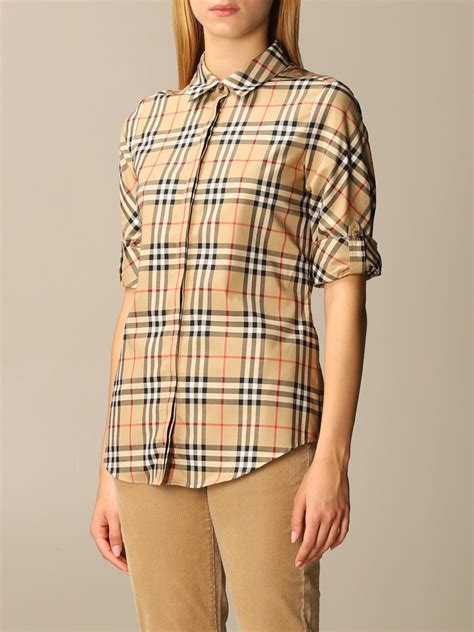 camicia burberry slim fit|Camicia in cotone con vestibilità slim (Noce moscata) .